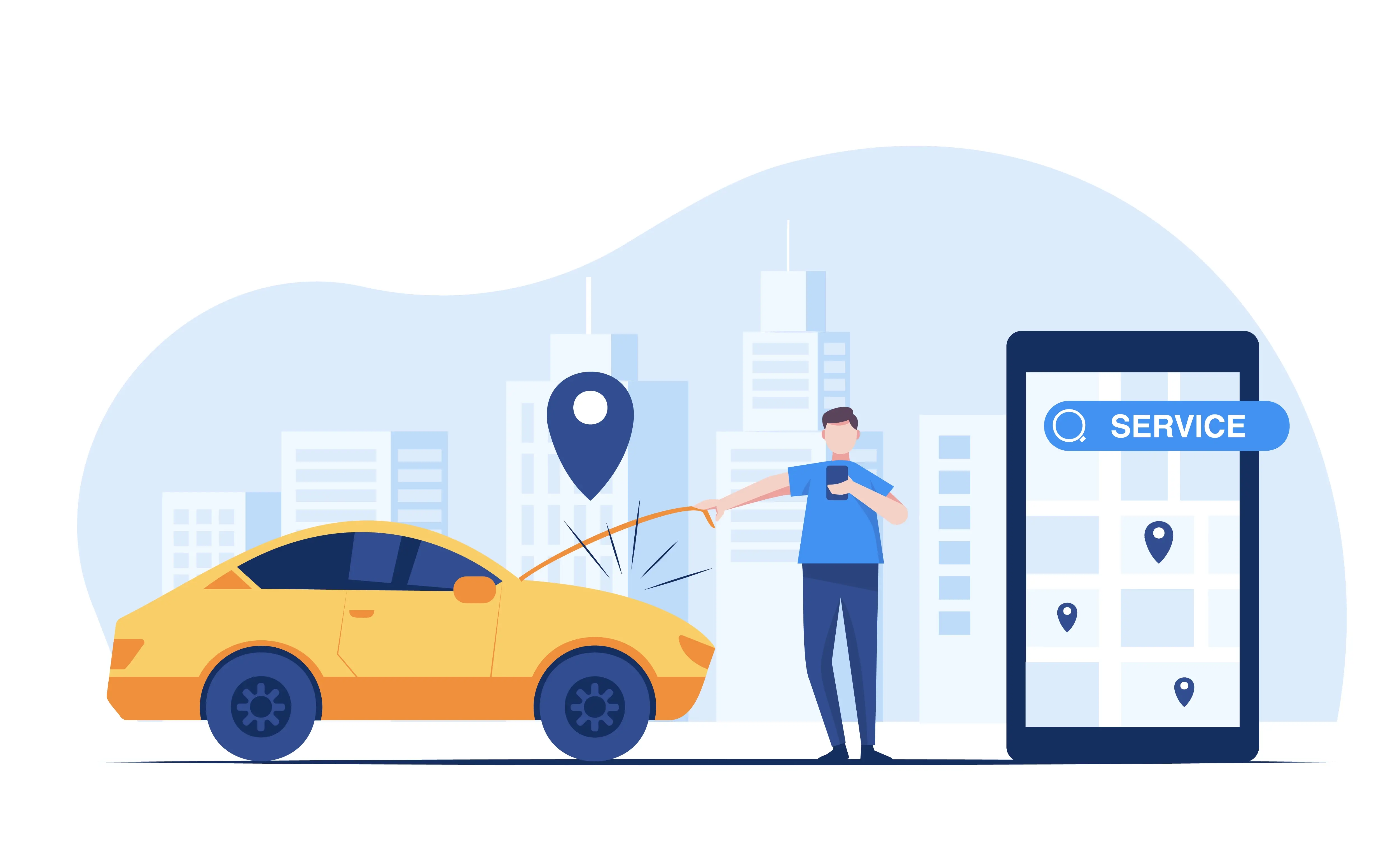 Automobile CRM Illustration