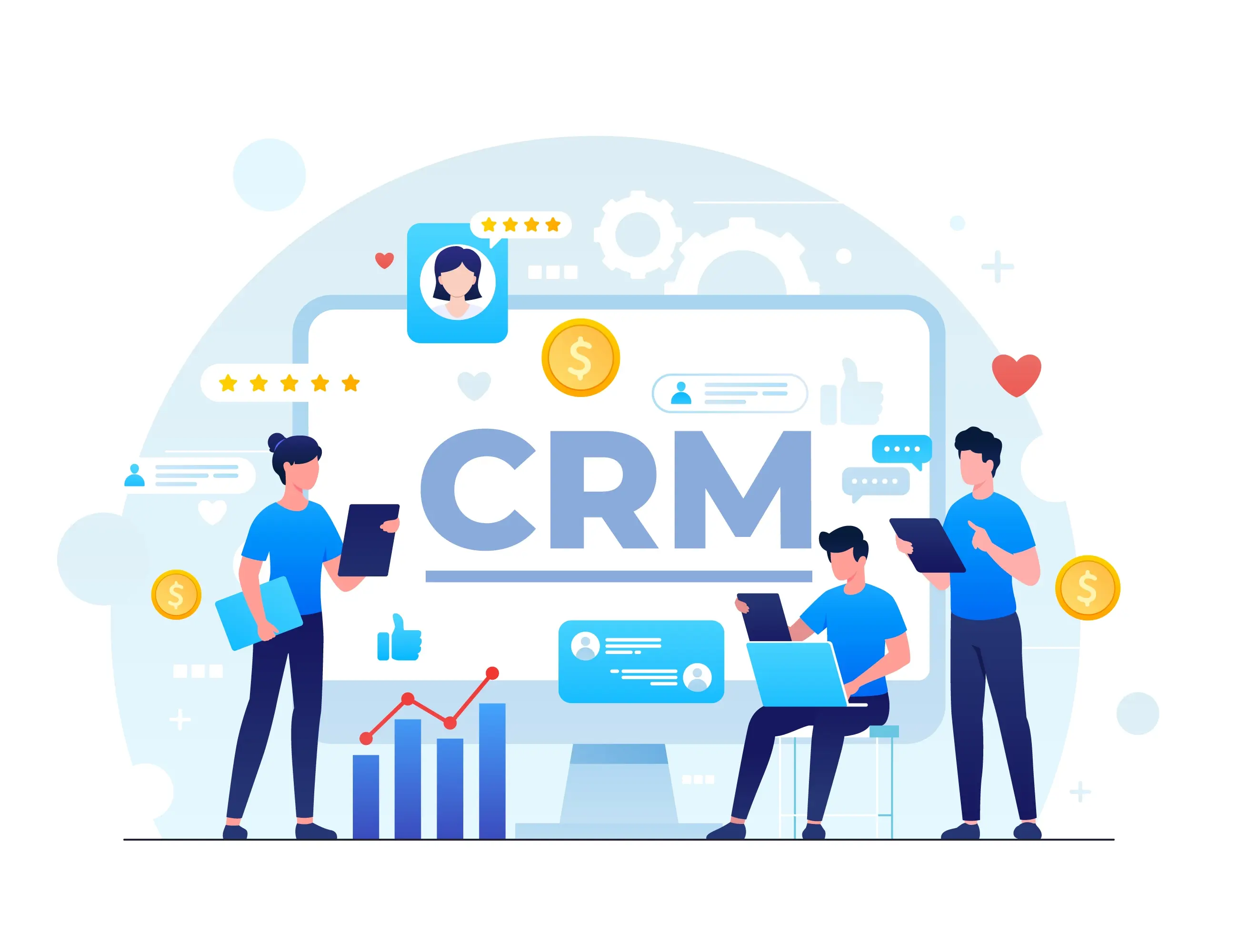 Automobile CRM Illustration